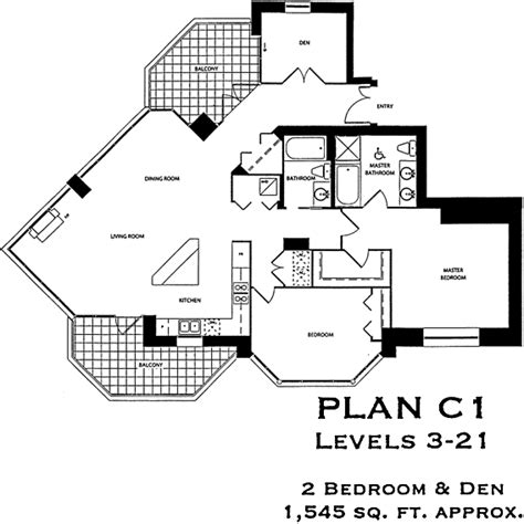 Park Place Floor Plan B1 | The Mark - Downtown San Diego Condos