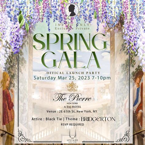 Bridgerton Themed Spring Gala Blacktie Party at Pierre Hotel | March 25, 2023