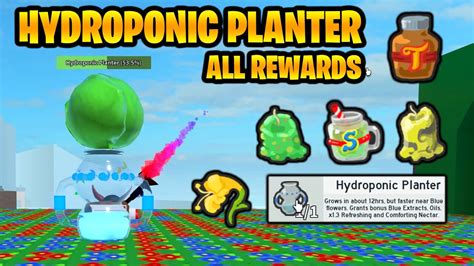 Hydroponic Planter! All Rewards! All Fields! Bee Swarm Simulator - YouTube