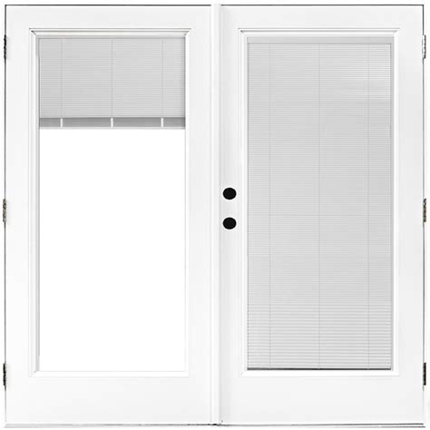 MP Doors 72 in. x 80 in. Fiberglass Smooth White Right-Hand Inswing Hinged Patio Door with Built ...