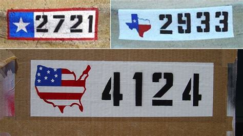 Colorful designs for curb house numbers include USA map and Texas Map | Curbing, Address numbers ...