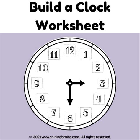 Clock Activities Free Printable Learning Clocks Diy Cardboard Clock | Images and Photos finder