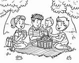 Picnic Coloring Pages sketch template