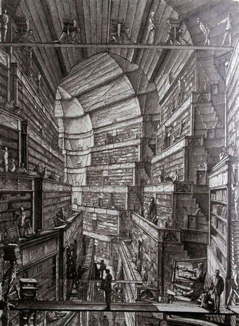 Jorge Luis Borges, 'Library of Babel' by Erik Desmazieres | The library of babel, Library ...