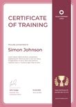 Simple and traditional certificate of training template