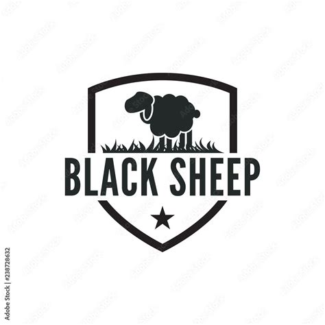 Vintage black sheep logo design inspiration Stock Vector | Adobe Stock