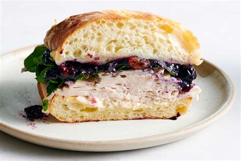 Turkey Sandwich With Savory Blueberry Jam Recipe