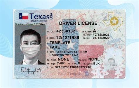 Texas Drivers License Template (New Edition) – Photoshop File