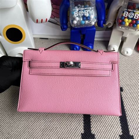 Indonesia Hermes Hermes Mini Kelly Pochette Chevre 5P pink PHW-Hermès ...