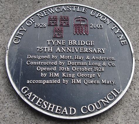Tyne Bridge built by Dorman Long | 75th Anniversary plaque o… | Flickr