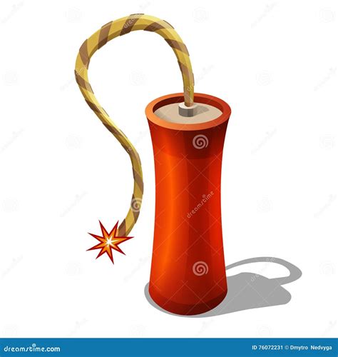 Cartoon Dynamite Explode with Burning Wick for Games. Stock Vector - Illustration of gaming ...