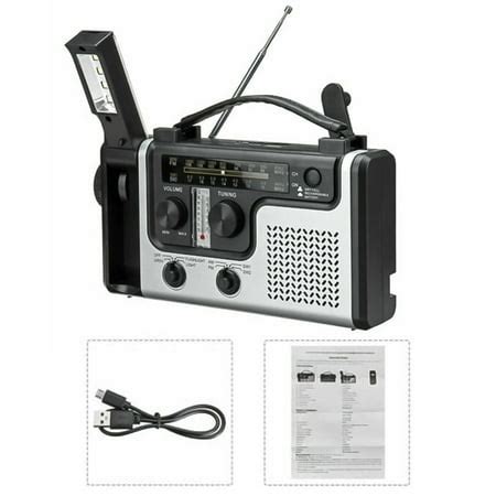 Emergency Portable AM FM SW1 SW2 light SW2 outdoor Radio Hand Crank Self Powered Solar Radios ...