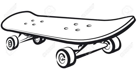 black and white skateboard clipart 10 free Cliparts | Download images ...