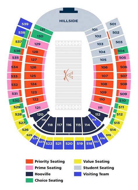 Uva Scott Stadium Seating Chart