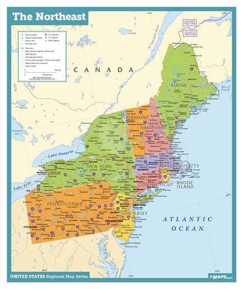 Northeast United States Map States And Capitals United States Map | Images and Photos finder