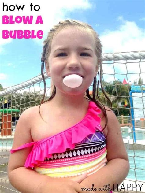 Chewing Gum Bubbles - Made with HAPPY