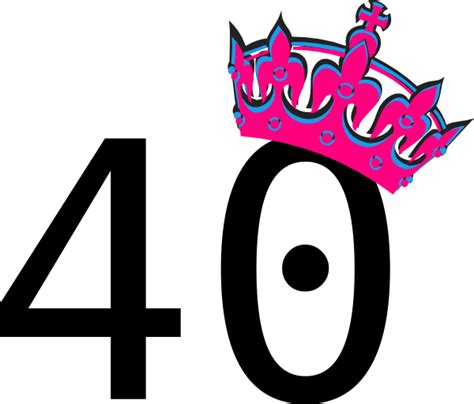 Pink Tilted Tiara And Number 40 Clip Art at Clker.com - vector clip art ...