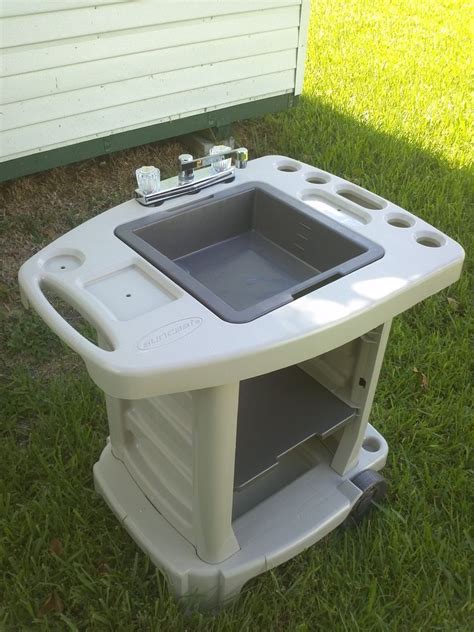 Portable Outdoor Sink Garden Camp Kitchen Camping RV New ! | Outdoor kitchen sink, Outdoor sinks ...