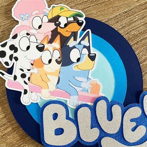 Bluey Friends Birthday Decor Cake Topper | Etsy