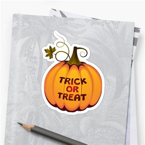 'trick or treat' Sticker by ShipsinParadise | Treat stickers, Trick or treat, Stickers