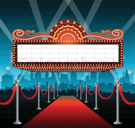 Hollywood red carpet background | Stock vector | Colourbox