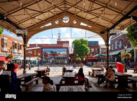 Warrington town centre Warrington Old Fish Market Stock Photo - Alamy