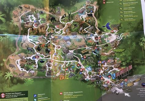 2019 Los Angeles Zoo Map