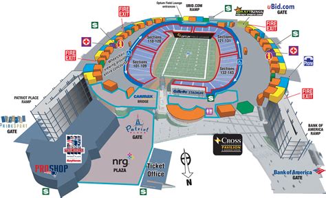 Seating Charts & Maps - Gillette Stadium