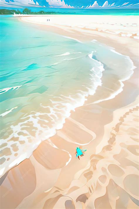 Premium Photo | Cartoon paradise beautiful beach adventures