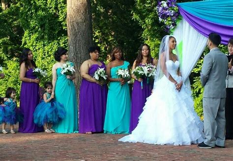 teal and purple wedding ideas - Lessie Cato