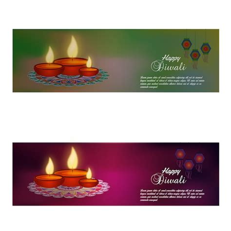 Free Vector | Vector diwali banner