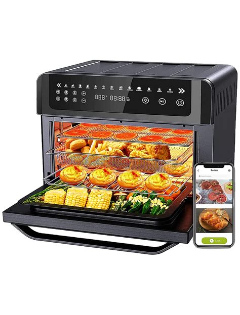 Gevi Air Fryer Toaster Oven Combo, Large Digital LED Screen Convection Oven with Rotisserie and ...