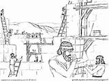 Nehemiah Rebuilding The Wall Coloring Page sketch template