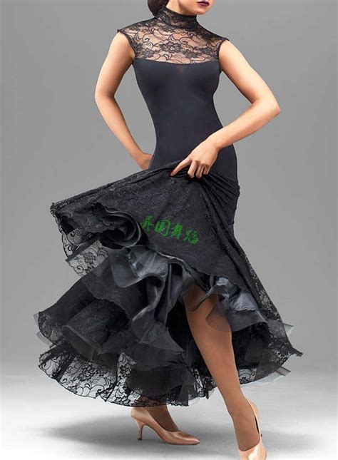 Buy Dropshipping Stage Wear Online, Cheap Custom Black Lace Flamenco ...