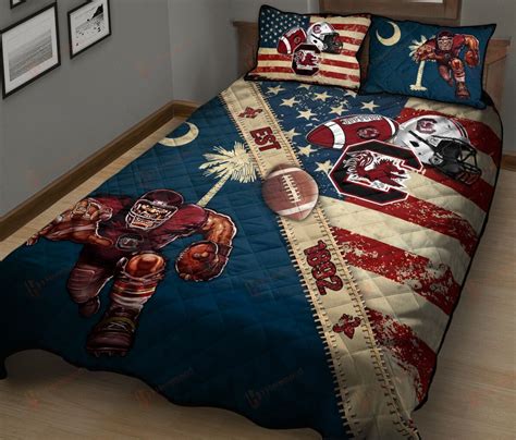 Buy South Carolina Gamecocks Quilt Bedding Set Quilt Blanket and Fleece BlanketPlease Note: This ...