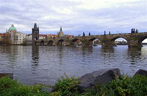 Charles Bridge From The River Free Stock Photo - Public Domain Pictures