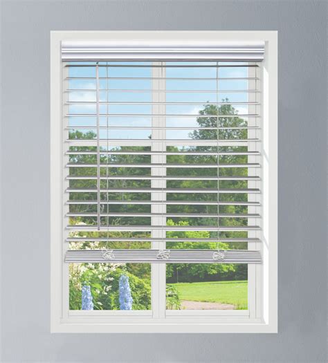 Linen Avenue Custom Cordless Faux Wood Blinds-Flush Inside Mount ...