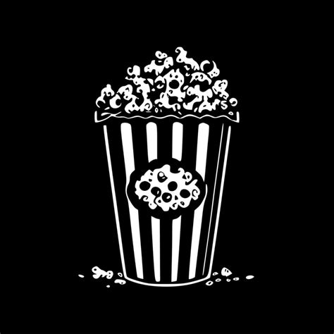 Popcorn - Black and White Isolated Icon - Vector illustration 23851751 Vector Art at Vecteezy