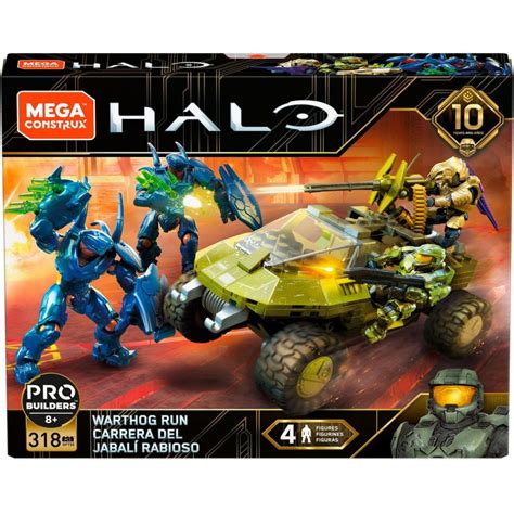 Mega Construx Halo Warthog Run construction set with micro action figures, Building Toys for ...