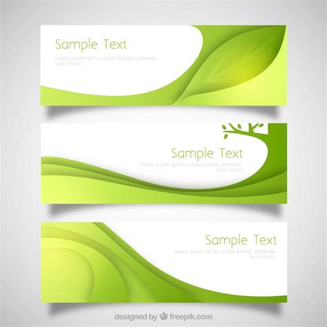 Nature banners set Vector | Free Download