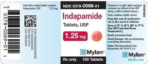 NDC 0378-0069 Indapamide