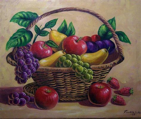 Bodegon 3 | Fruit basket drawing, Fruit painting, Basket drawing