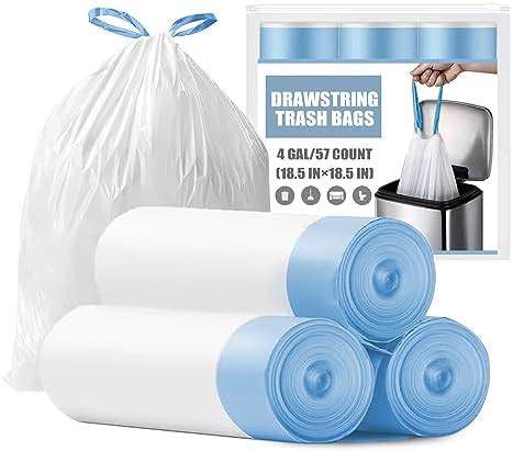 Small Trash Bags 4 Gallon - Drawstring 4 Gallon Trash Bag, Tear-Free 4 ...