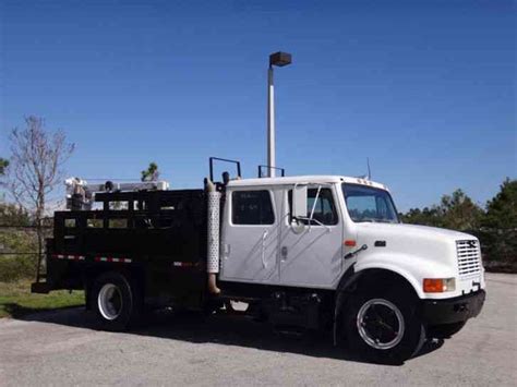 International 4700 Crew Cab Crane Service Truck (1996) : Bucket / Boom ...