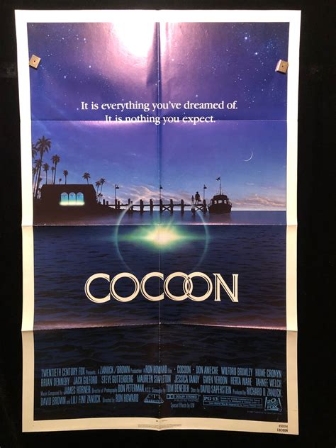 Original 1985 Cocoon One Sheet Movie Poster Don Ameche, Ron Howard, Brian Dennehy, Sci Fi, Steve ...