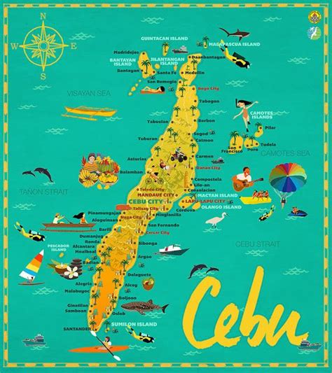 Cebu Travel Tour Guide and Car Rental: Cebu Tourist Map Guide ...