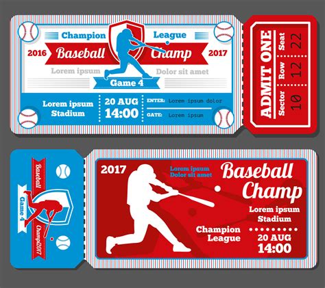 Vintage baseball, sports vector tickets set By Microvector | TheHungryJPEG