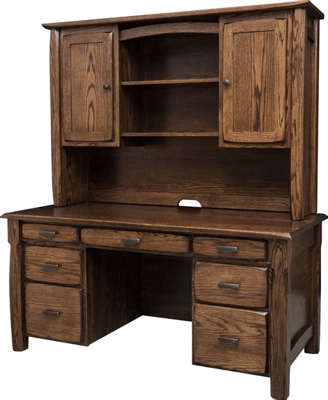 Kumberlin Executive Desk with Hutch | Amish Desk | Amish Hutch