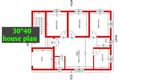 30x40 house plan | 3bhk house plan | west face house plan | shop - YouTube