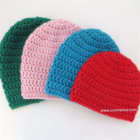 Basic Baby Beanie - Free Crochet Pattern